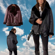 High Quality Woman's Faux Leather Fur Coat